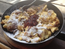 Kaiserschmarren: a traditional Austrian pancake treat/lunch served with strong, savory jam.